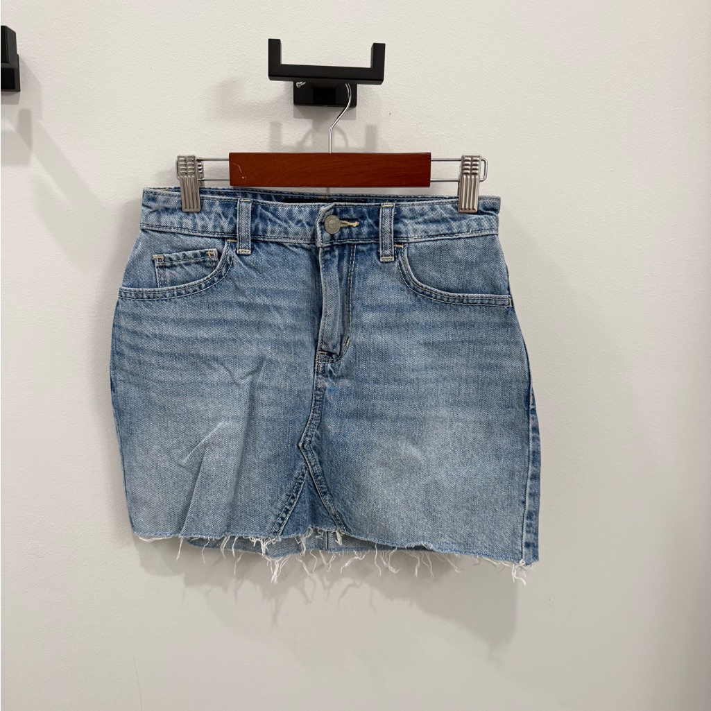 Hollister Light Blue Denim Mini Skirt